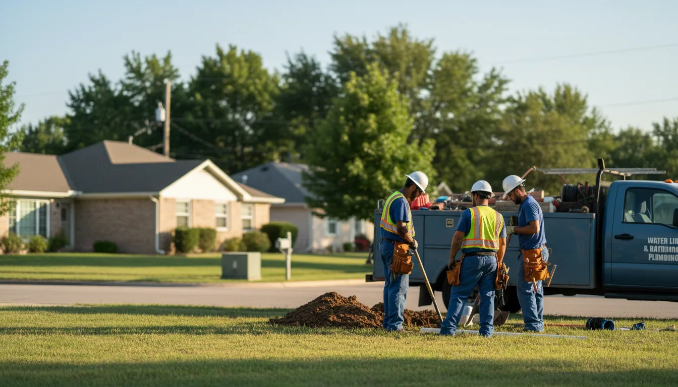 Residential water line and bathroom plumbing service in Neenah, WI